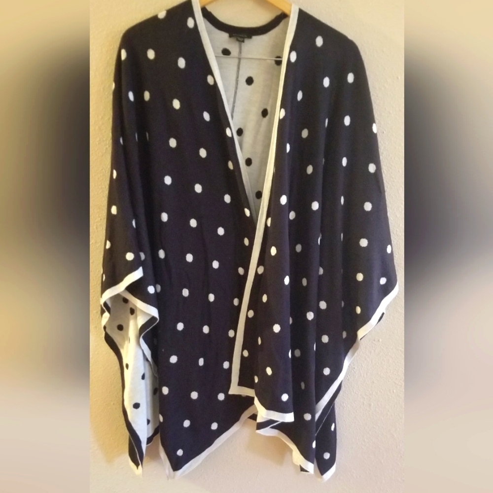 Anne Taylor Black And White Pokadot Soft Wrap